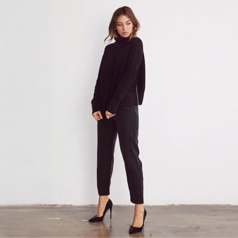 VETTA | Black Tencel Everyday Trousers Size 4 Business Casual